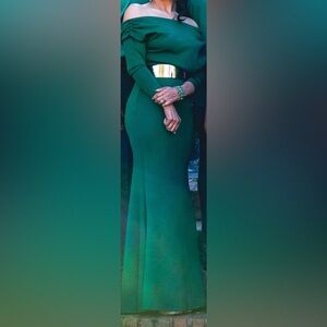 Elegant Green Evening Dress